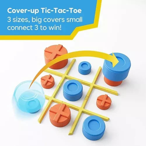 Puzzle Tic Tac Toe Bolt Game, 3 in 1 Handheld Puzzle Game Console, Single Player Mode Versus Mode