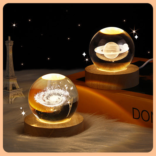 LED Night Light Milky Way Galaxy Solar System Crystal Ball